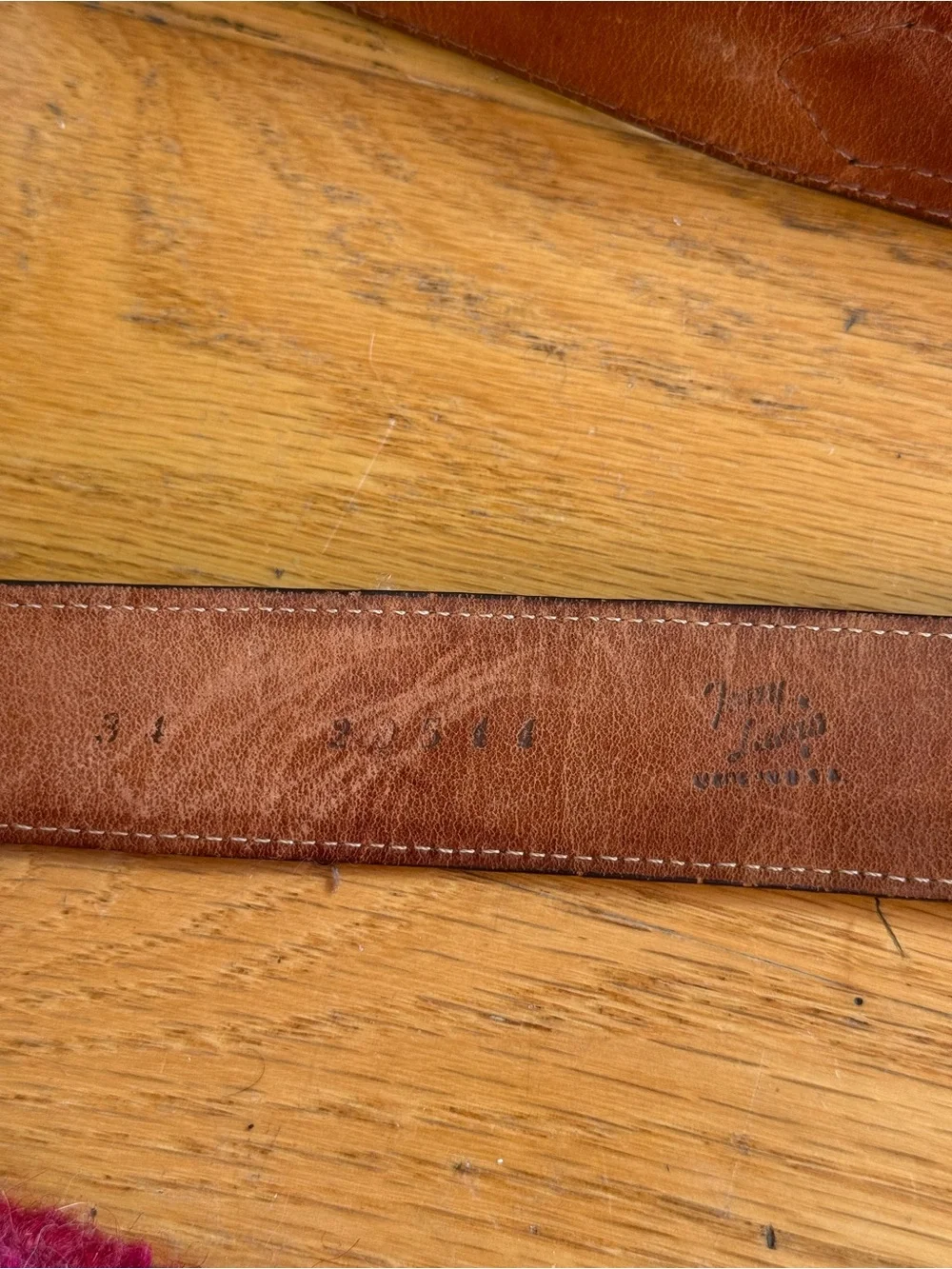 Brown Textured Leather Men's Belt with Antiqued Metal Buckle